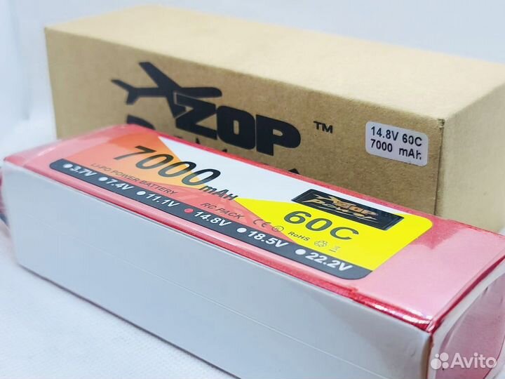 Аккумулятор Lipo 4s 14,8v 7000mah 60C Новый