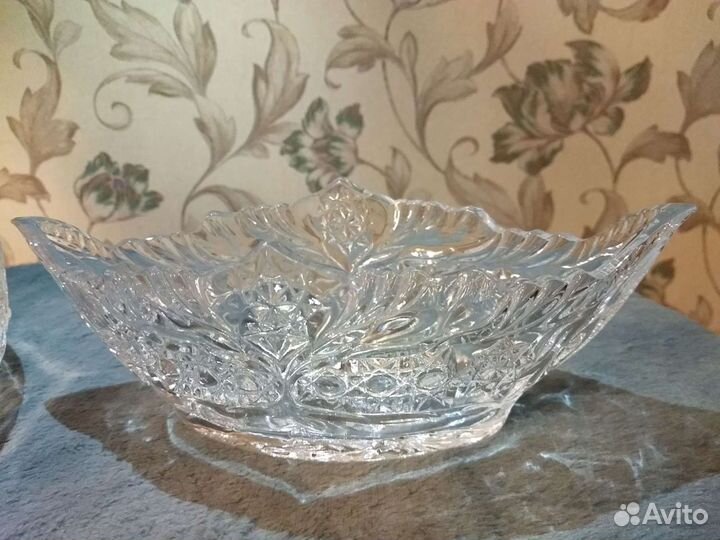 Хрустальные конфетницы-салатники СССР 2 шт