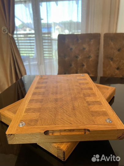 Торцевые доски(поднос)дуб на силиконовых ножках