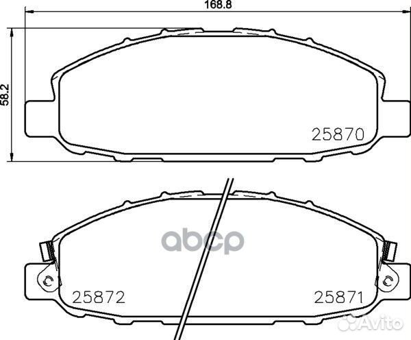 Колодки тормозные дисковые перед NP2042 NIS