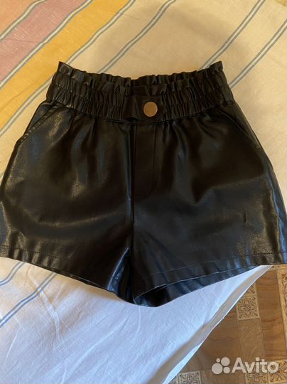 Шорты женские кожаные