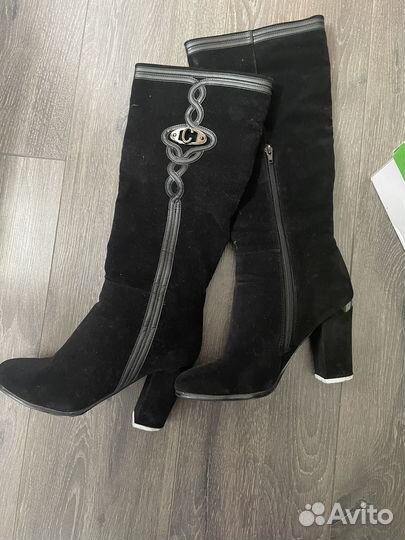 Зимние женские сапоги 38 замша