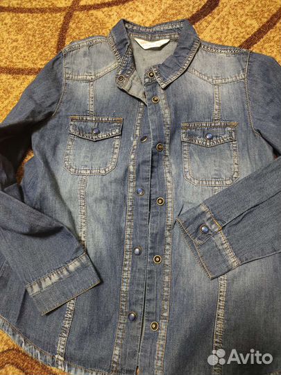 Джинсовая рубашка для девочки