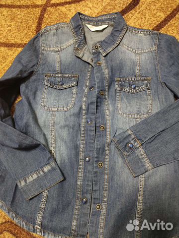 Джинсовая рубашка для девочки