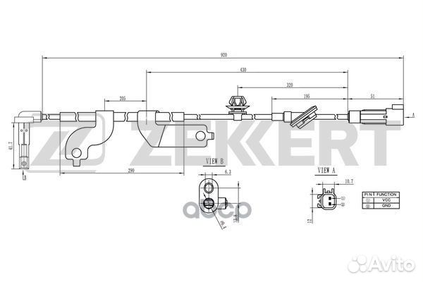 Датчик ABS передн. лев. Mitsubishi Outlander II