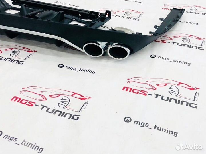 Хром диффузор + хром насадки Mercedes E C238 E53