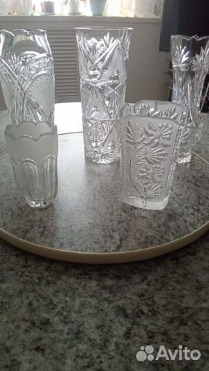 Ваза хрустальная