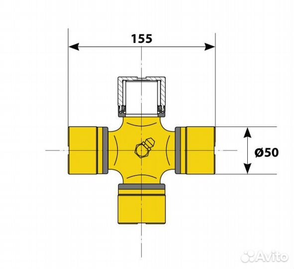 Крестовина камаз 4310 основной кардан