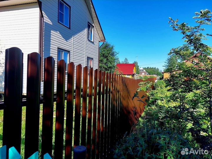 Забор из евроштакетника под ключ