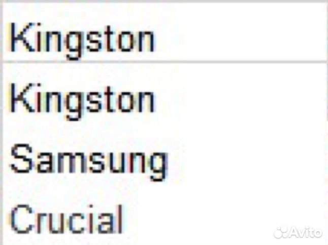 Память kingston samsung crucial