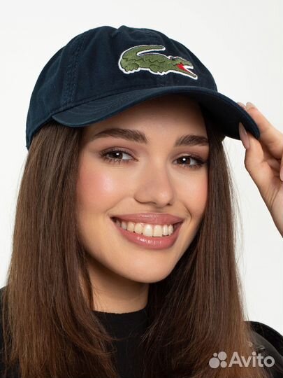 Кепка бейсболка женская синяя Lacoste