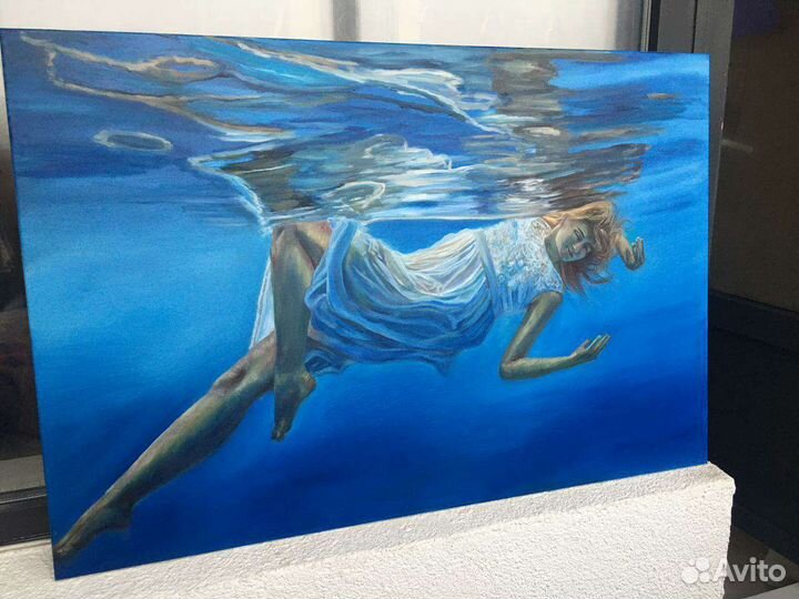 Картина маслом на холсте 60х90. В объятьях сна