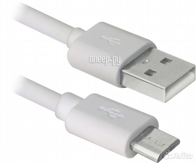 Defender USB AM - microusb 3m USB08-10BH White