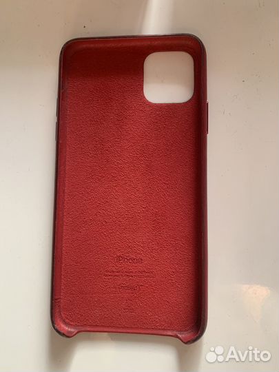 Apple leather case Red 11 pro max бу
