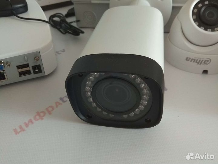 Комплект видеонаблюдения 4Мп Dahua 5 камер IP zom