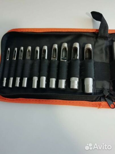 Пробойники для кожи и резины 15шт. 