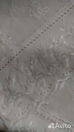 Скатерть вышивка шитье 2,45 х 1,62 м + 12 салфеток