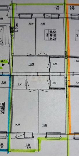 3-к. квартира, 84,2 м², 4/10 эт.