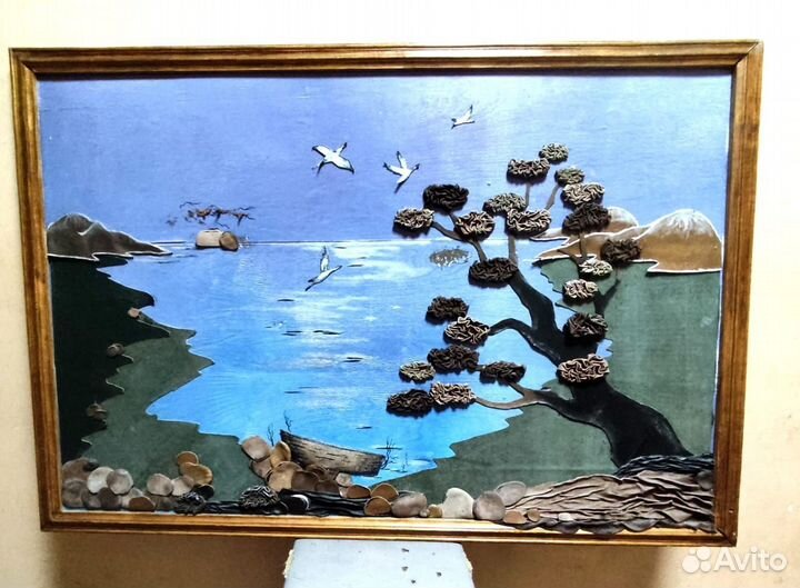 Картина из натуральной кожи