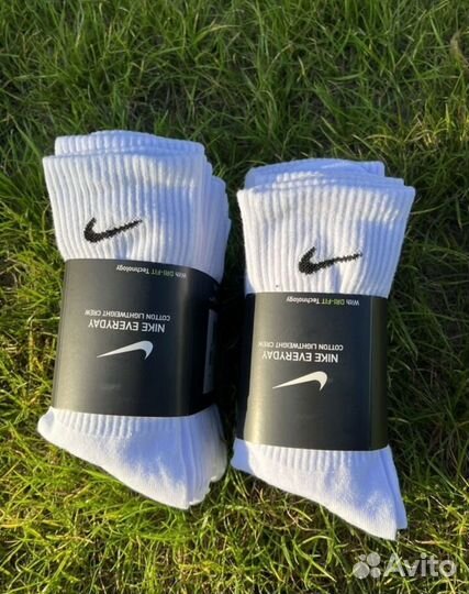 Носки nike высокие белые