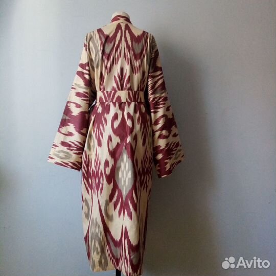 Кимоно из иката. Узбекский чапан.Бохо пальто