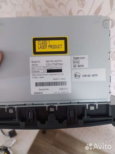 Штатная магнитола. Тайота раф4