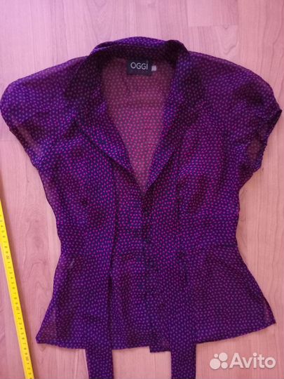 Блузка oggi 40р полупрозрачная