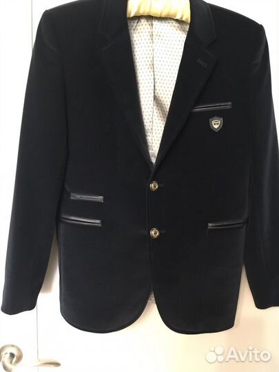 Клубный синий пиджак для мальчика 10-12 лет