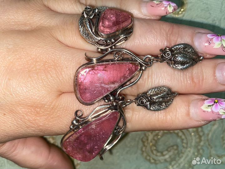 Серебро турмалин