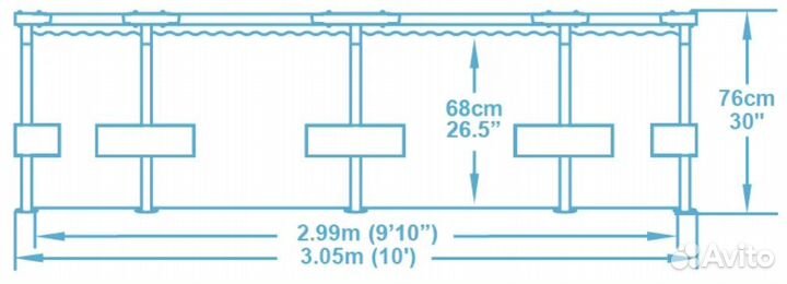 Каркасный бассейн усиленный Steel Pro Max 305 х 76