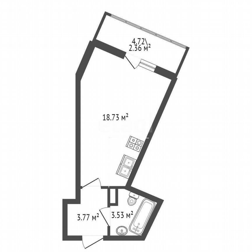 Квартира-студия, 26 м², 6/13 эт.