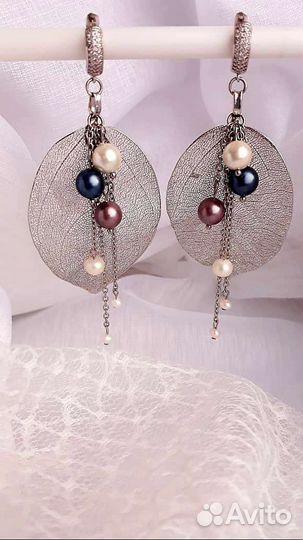 Серьги - листья