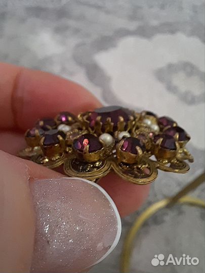 Брошь винтажная чехия