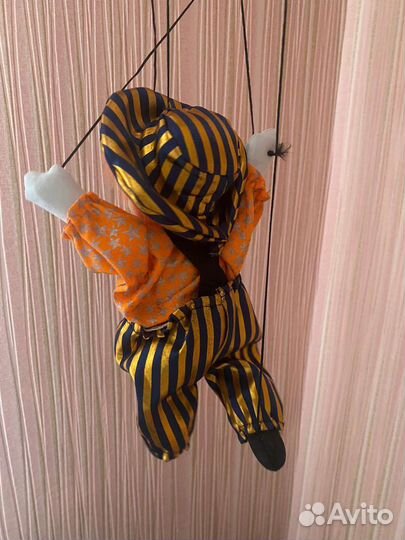 Клоун марионетка оранжевый