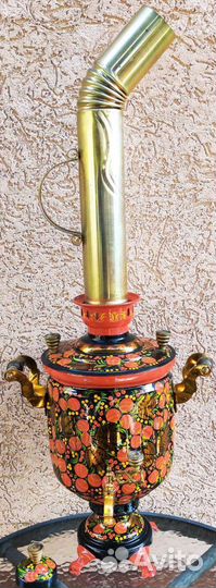 Самовар с росписью 5л. на дровах