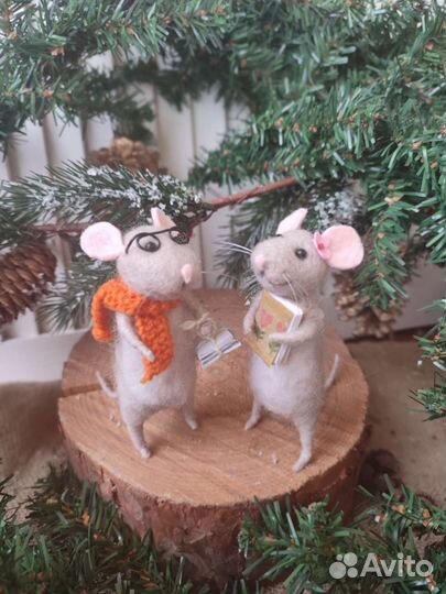 Валяные мышки ручной работы