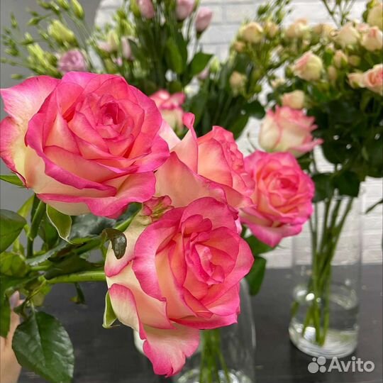 Цветы розы букет