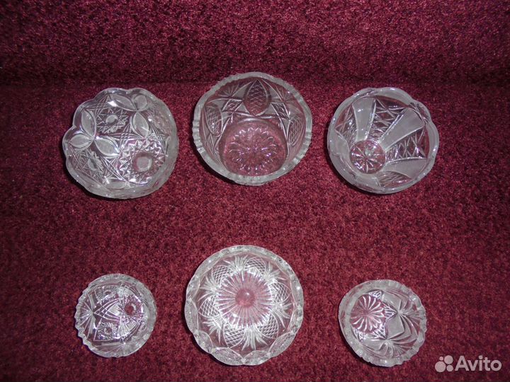 Набор чешских изделий из хрусталя