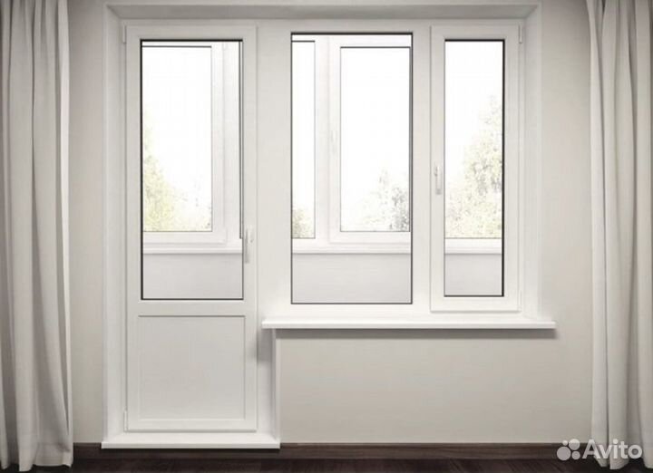 Балконный блок с дверью