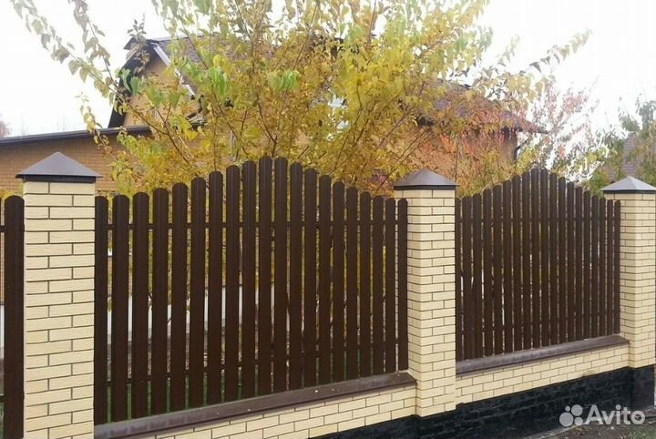 Забор металлический цена за метр под ключ