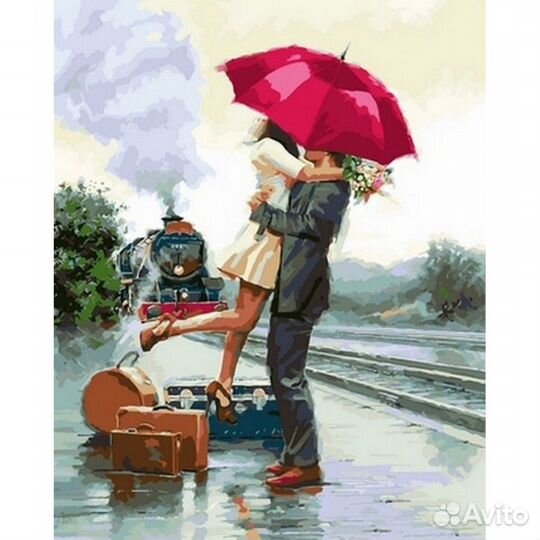 Картина по номерам 40х50 долгожданная встреча