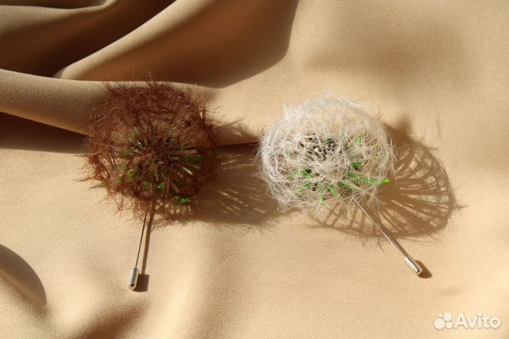 Брошь одуванчик