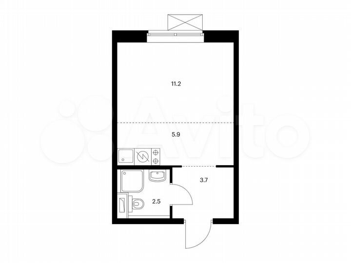 Квартира-студия, 23,3 м², 13/17 эт.