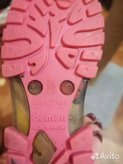 Резиновые сапоги для девочки 24,26,31 размеры