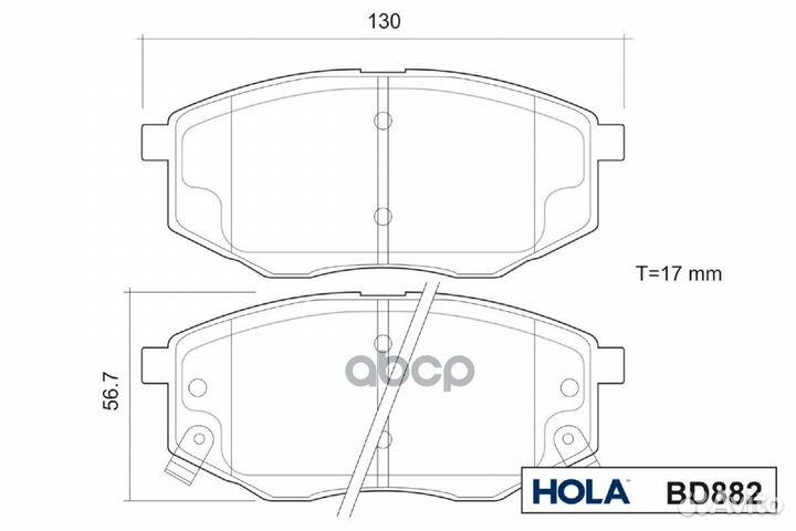 Тормозные колодки дисковые передние hyundai ix3