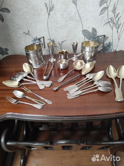 Дореволюционное столовое серебро 84 пробы