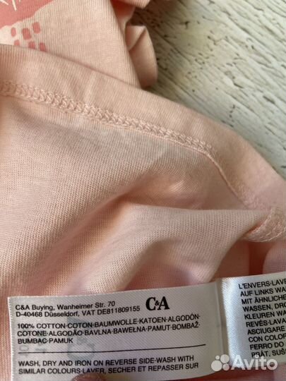 Пижама для девочки 140 C&A Германия новая