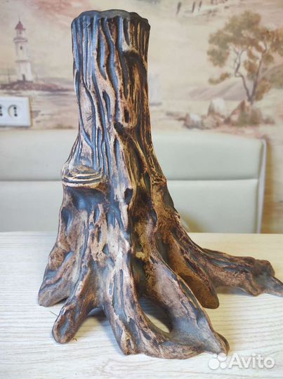 Ваза керамика пень 25 см