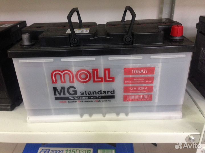 105Ач Аккумулятор Moll MG Standard 12V-105Ah R