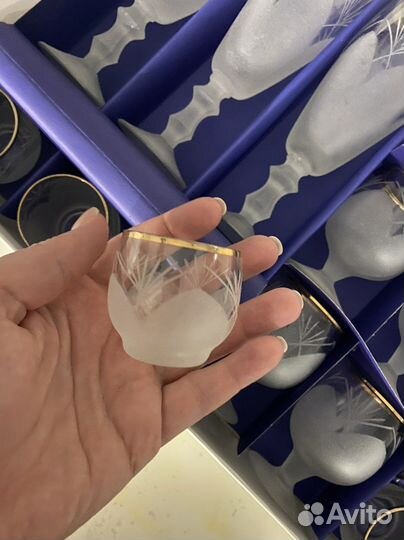 Хрустальные бокалы СССР новые